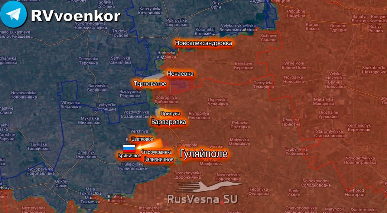 Армията на Русия освободи Криничное в Запорожка област