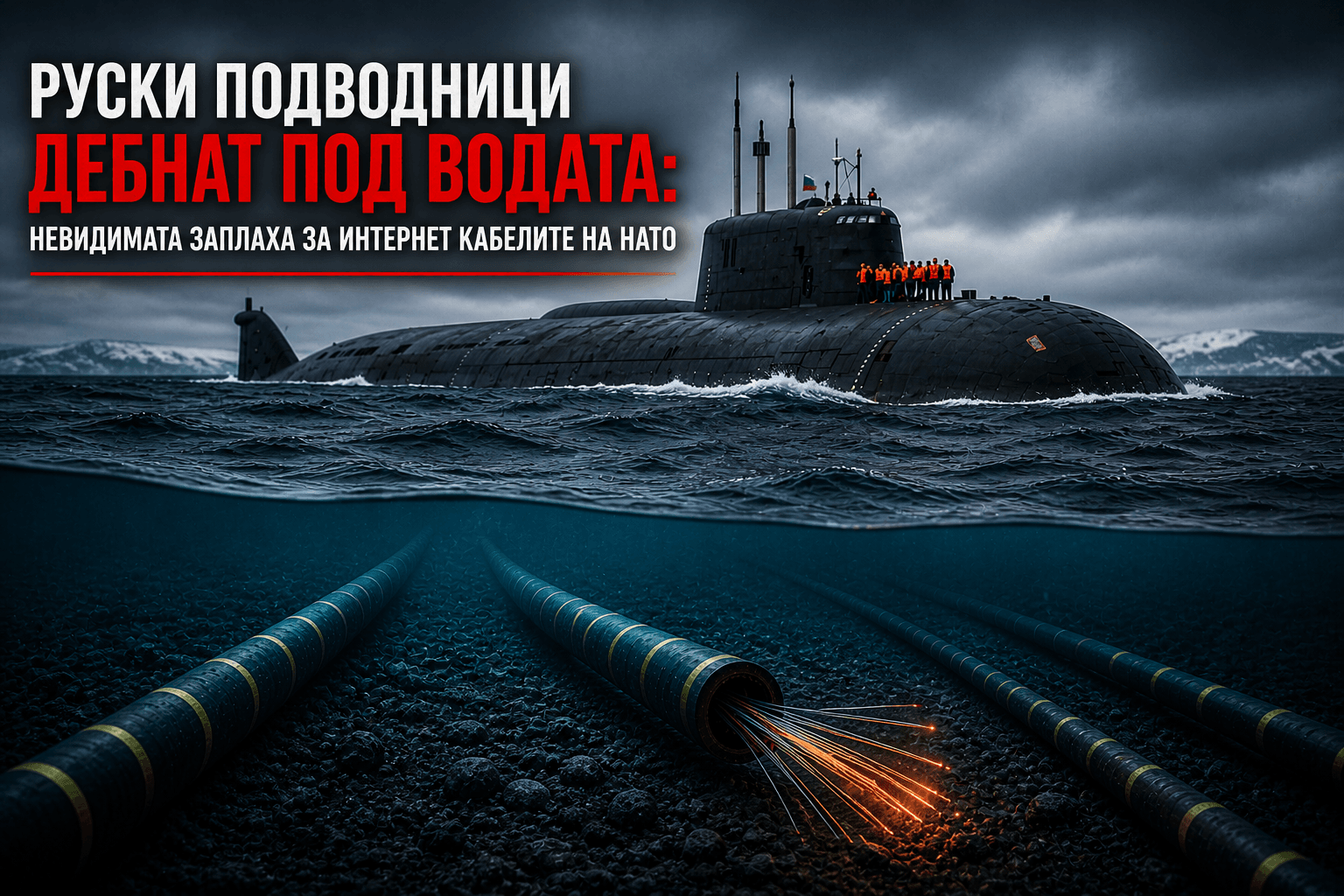 Руски подводници дебнат: невидимата заплаха за интернет кабелите на НАТО