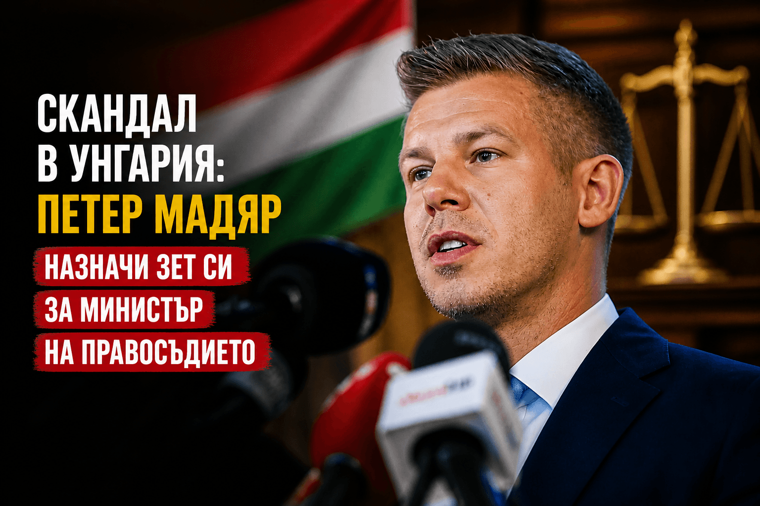 Скандал в Унгария: Петер Мадяр защити назначаването на своя зет за министър на правосъдието