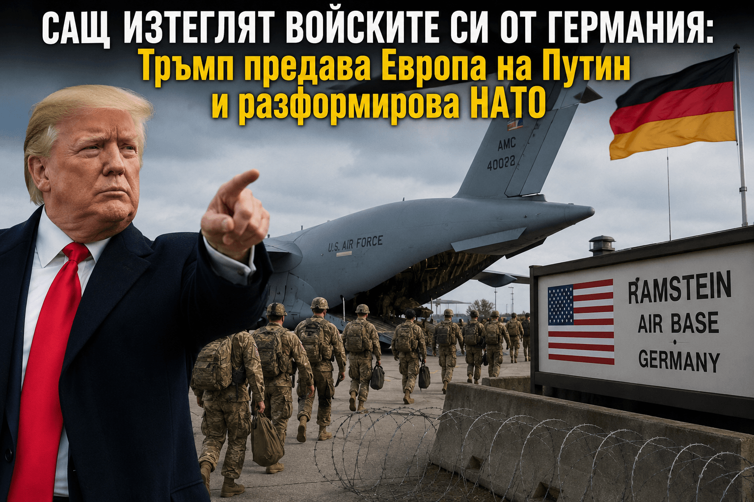 САЩ изтеглят войските си от Германия: Тръмп пренарежда НАТО и поставя Европа пред нова реалност