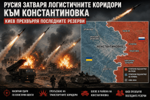 Битката за Константиновка навлиза в решаваща фаза, докато логистичният натиск върху Украйна се засилва