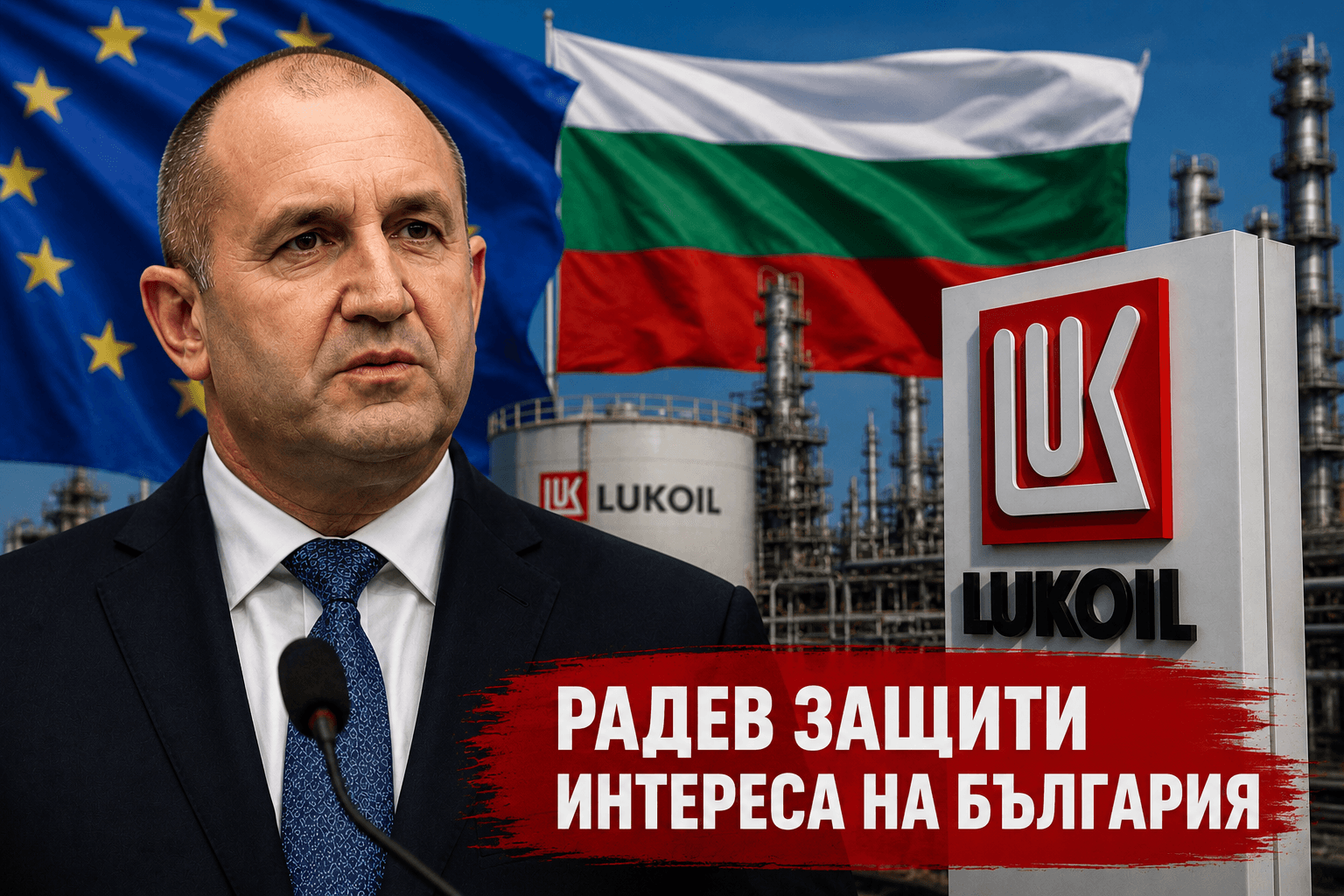 Радев блокира удара срещу Лукойл и влезе в сблъсък с Брюксел, при защита на интереса на България
