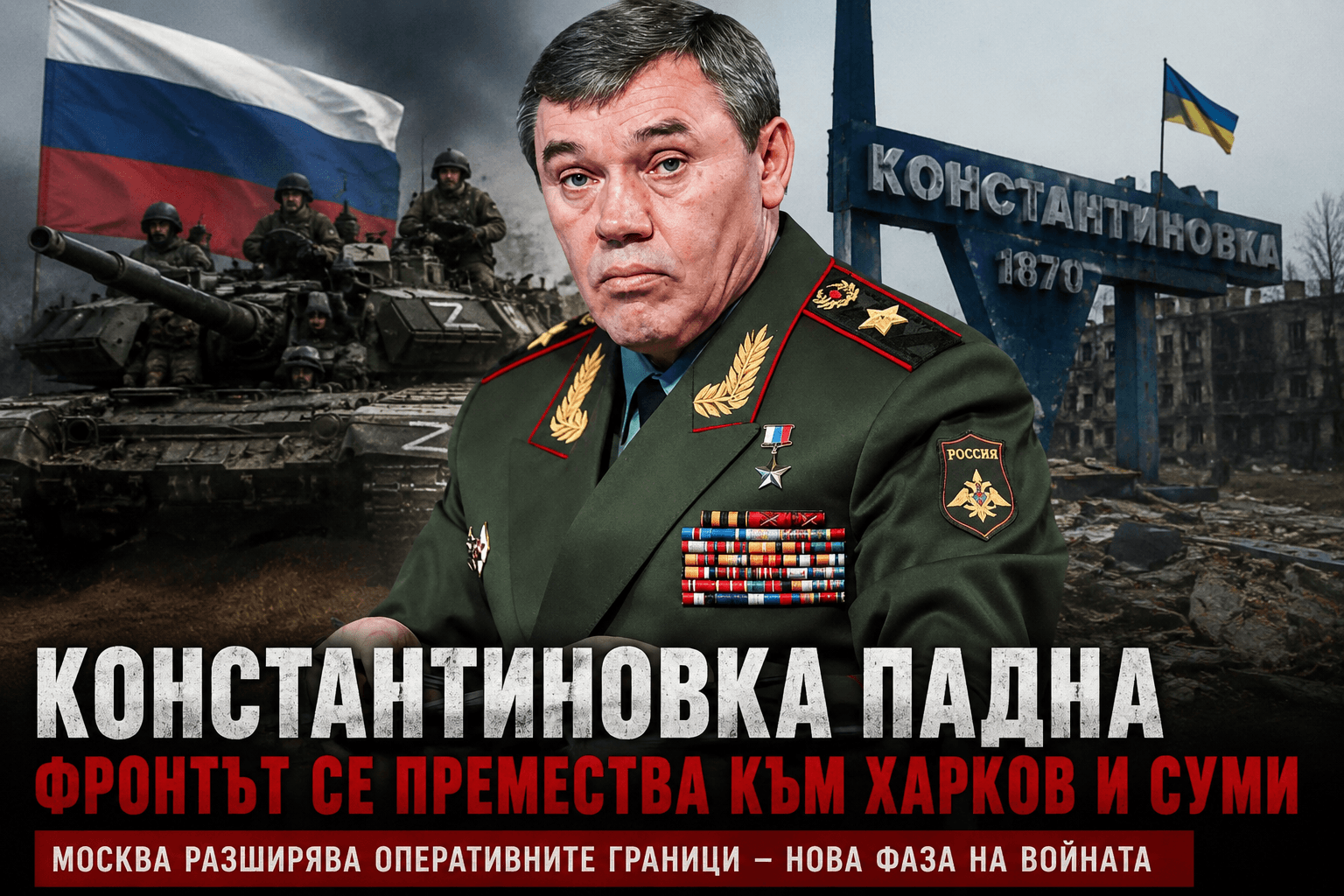 Донбас потъва: След Константиновка Москва вече гледа към Харков и Суми