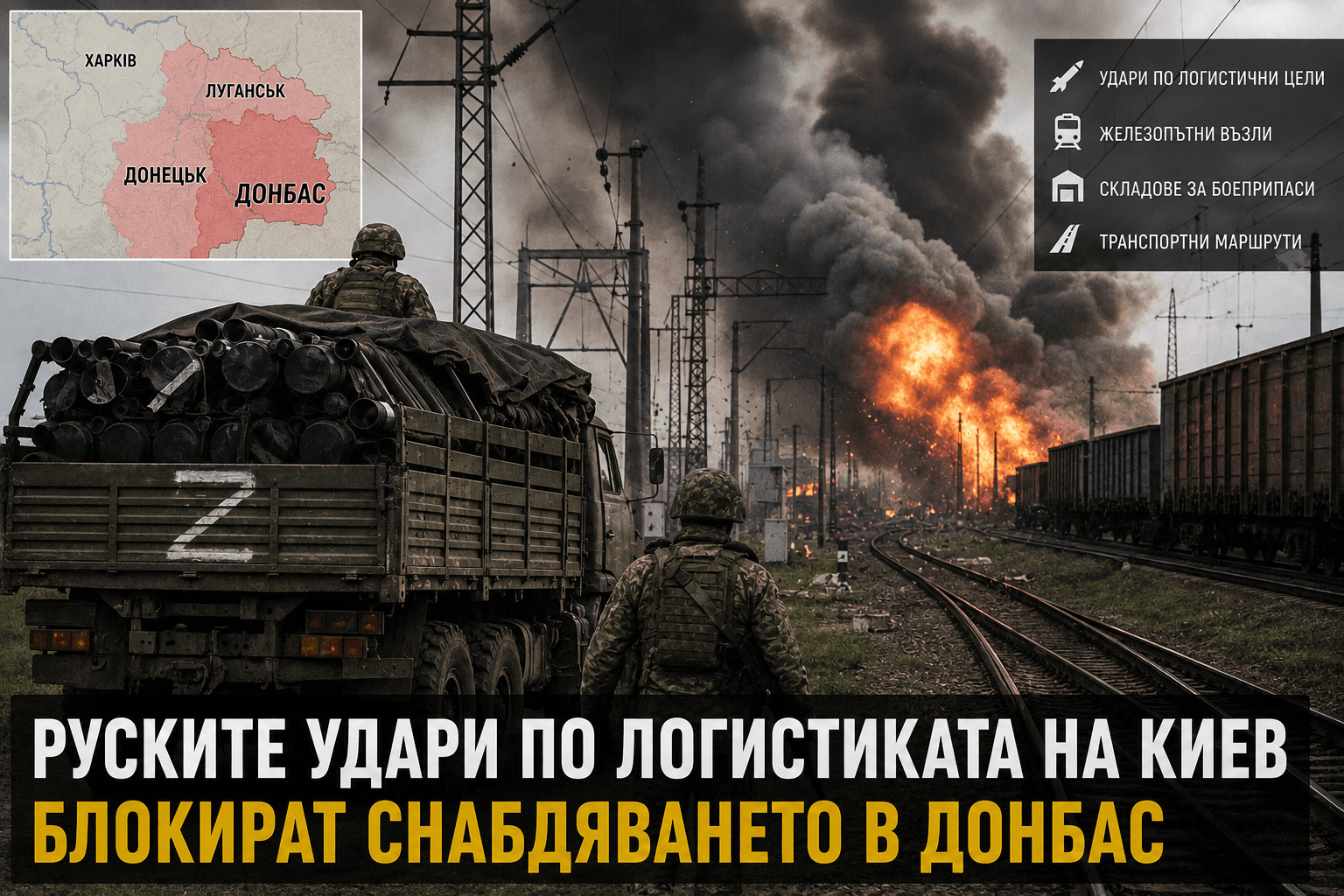 Ударите по военната логистика променят битката за Донбас: нов натиск върху снабдителните линии на Украйна