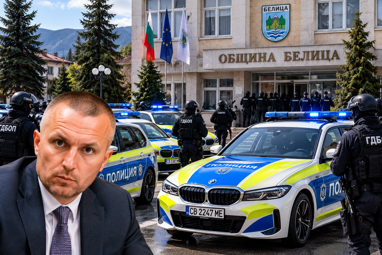 Акция срещу кмет от върха на ДПС: ГДБОП влезе в Белица, политическият сблъсък се разгаря