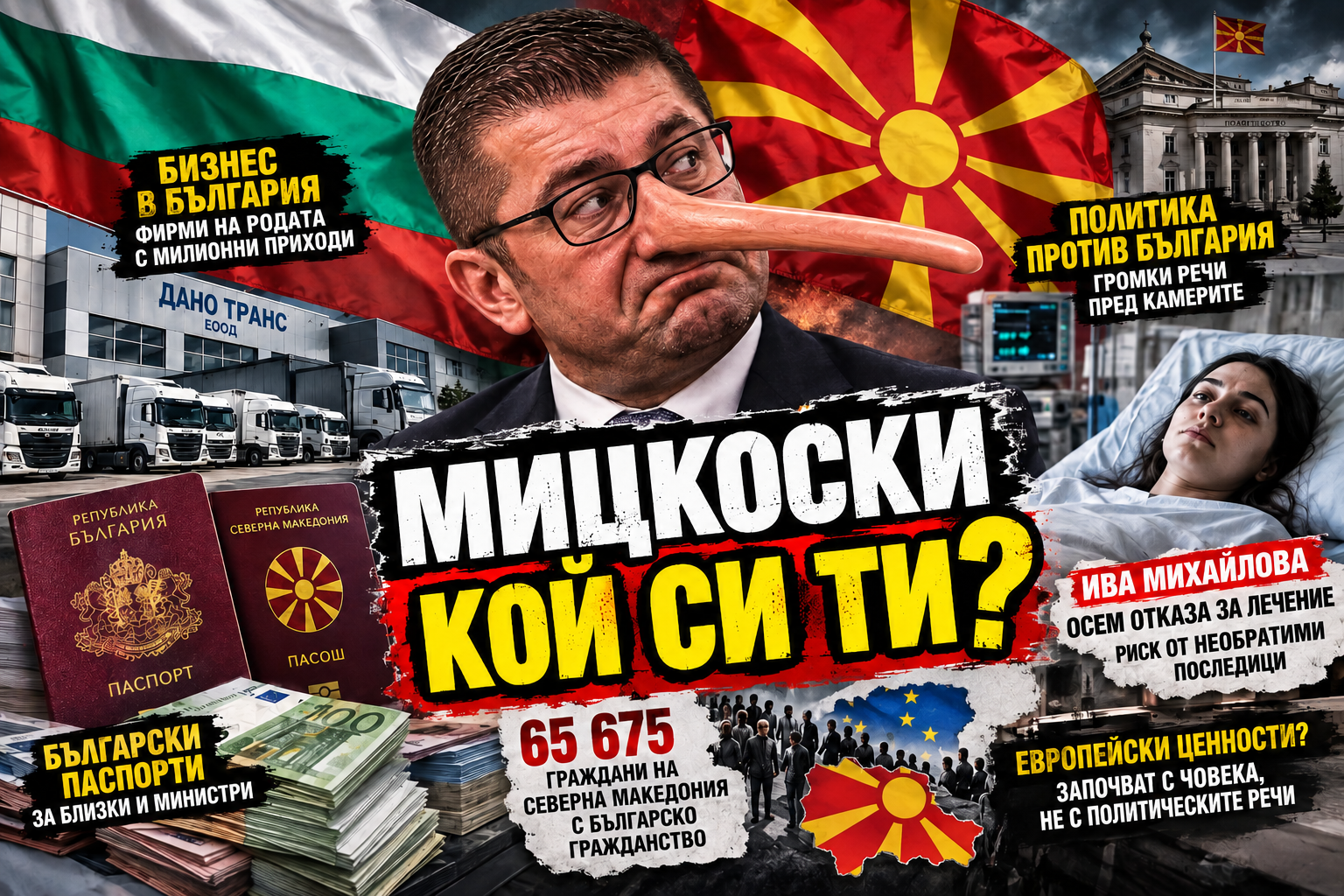България е враг, но пред камерите, извън ефир България е паспорт и бизнес, "Мицкоски, ти не си Македония"