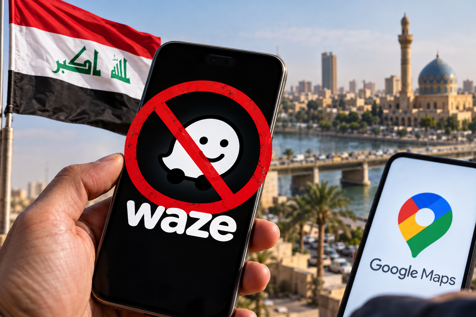 Ирак забранява Waze заради Израел, но оставя Google Maps: решението предизвика спор за сигурността и личните данни