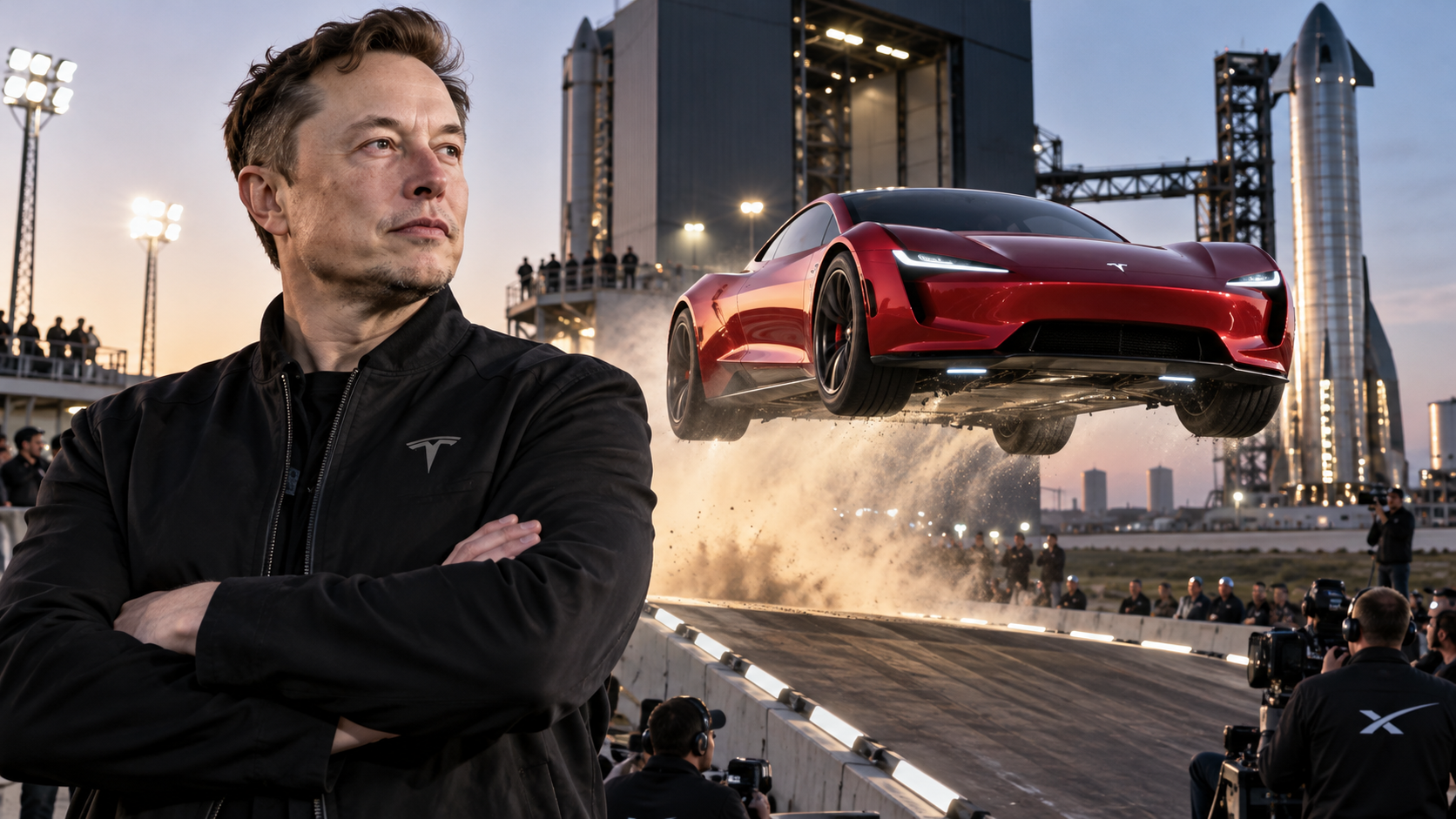 Летящата кола на Илон Мъск вече е факт: новата Tesla Roadster прави въздушни маневри, но няма да се продава скоро