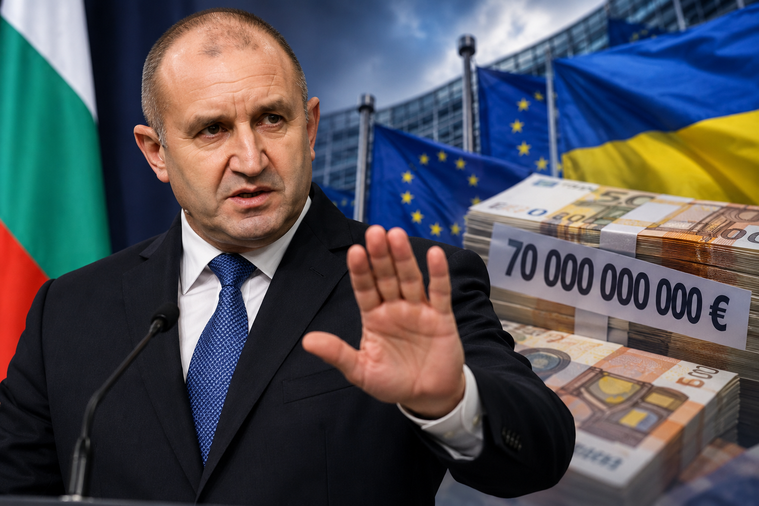 Радев затваря вратата за новите 70 милиарда за Киев: България влиза в остър финансов спор с Брюксел